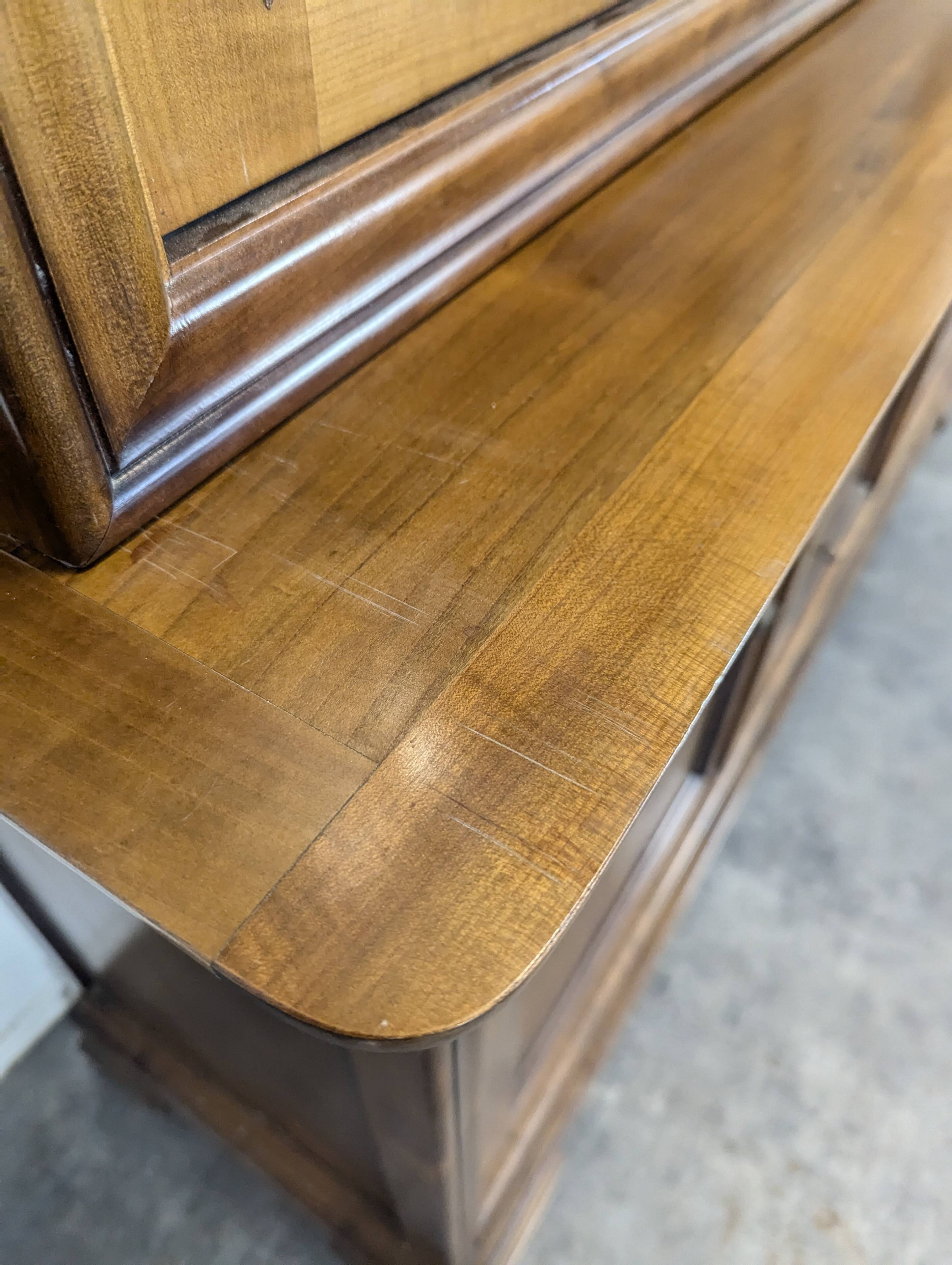 Louis Philippe style bookcase in cherry wood