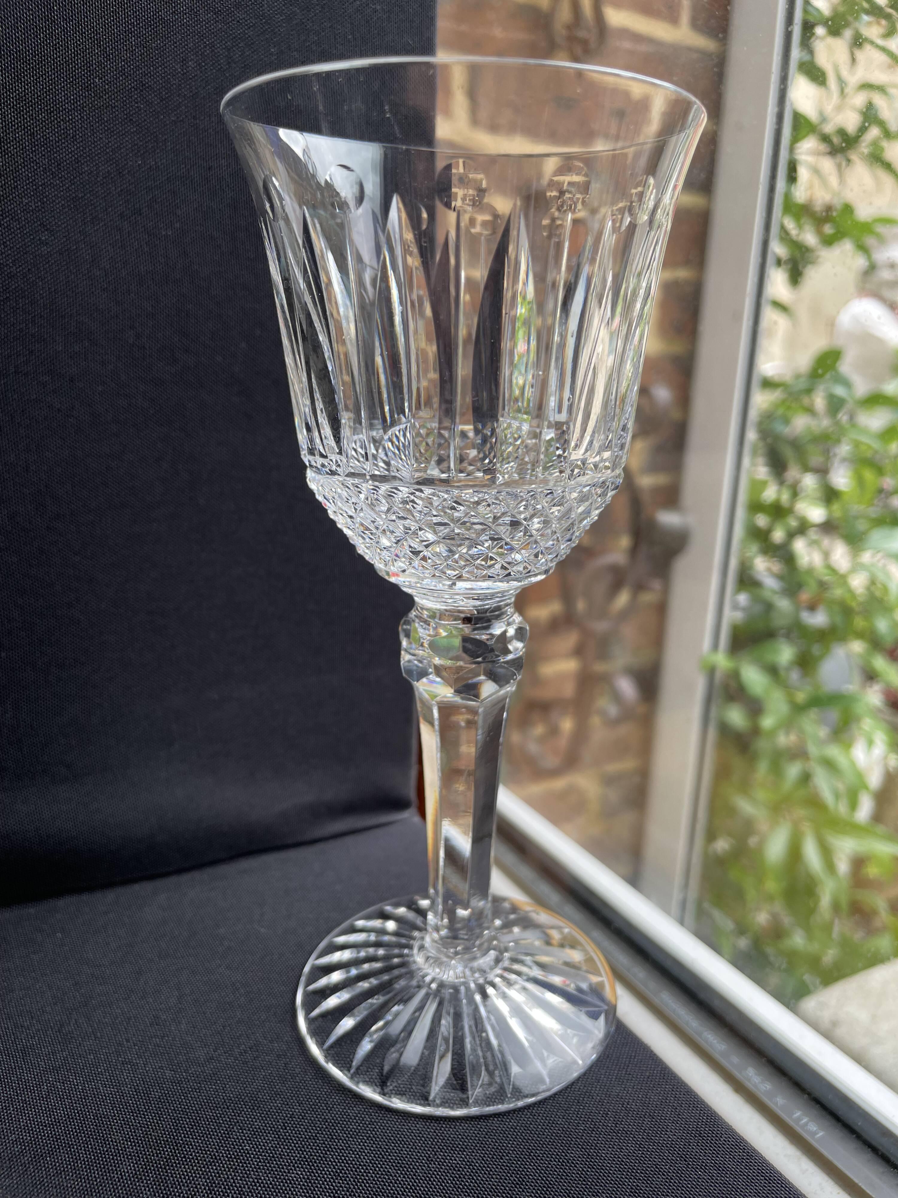 6 Red/White Wine Glasses – Mouth Blown and Hand Cut Crystal
