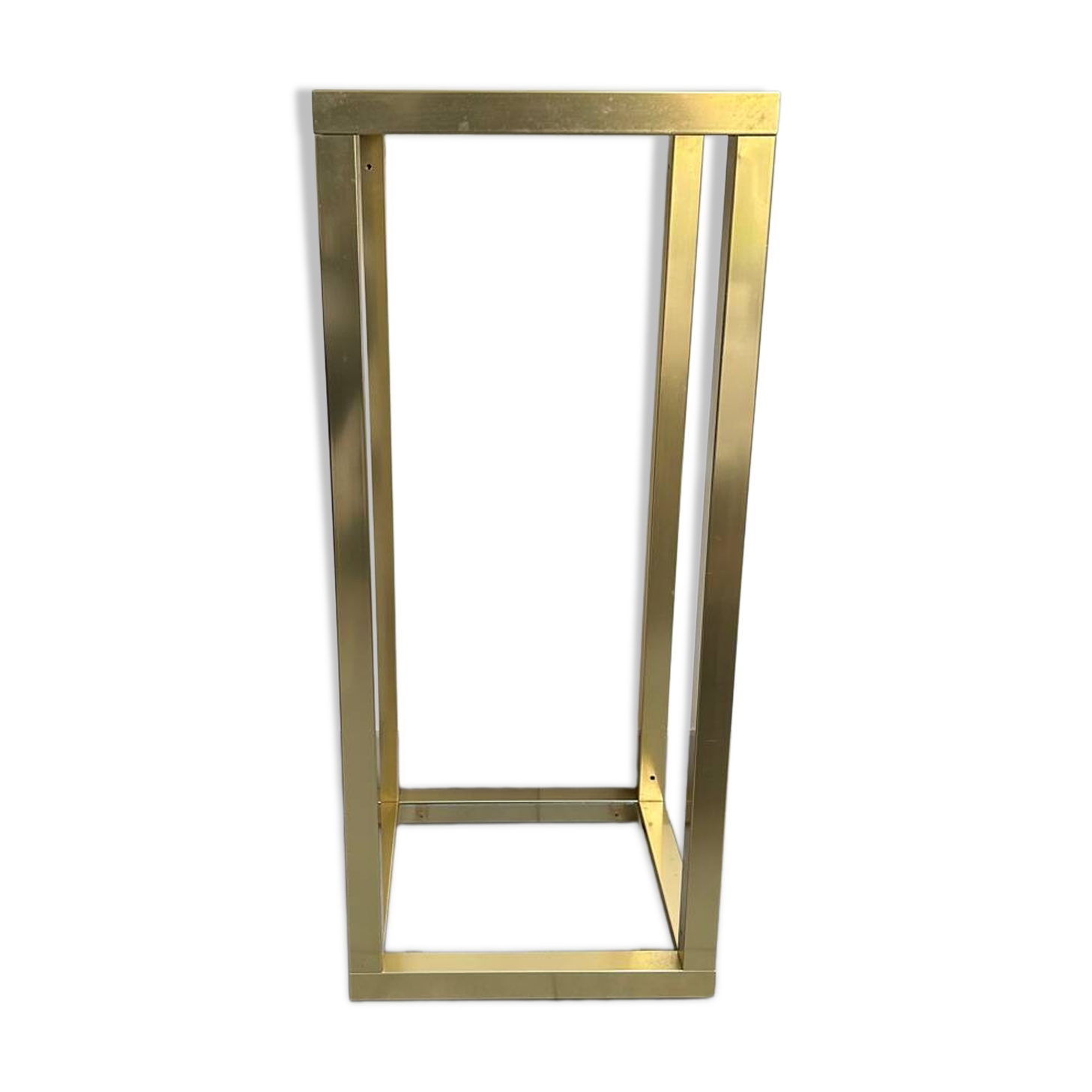 Console laiton et verre 1970 signée Pierre Vandel Paris