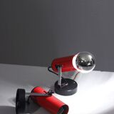 Pair of adjustable wall spotlights vintage design 1970s