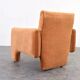Vintage Italian Lounge Chair in Copper Velvet, 1970s.
