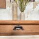 Vintage farmhouse table with spindle legs.