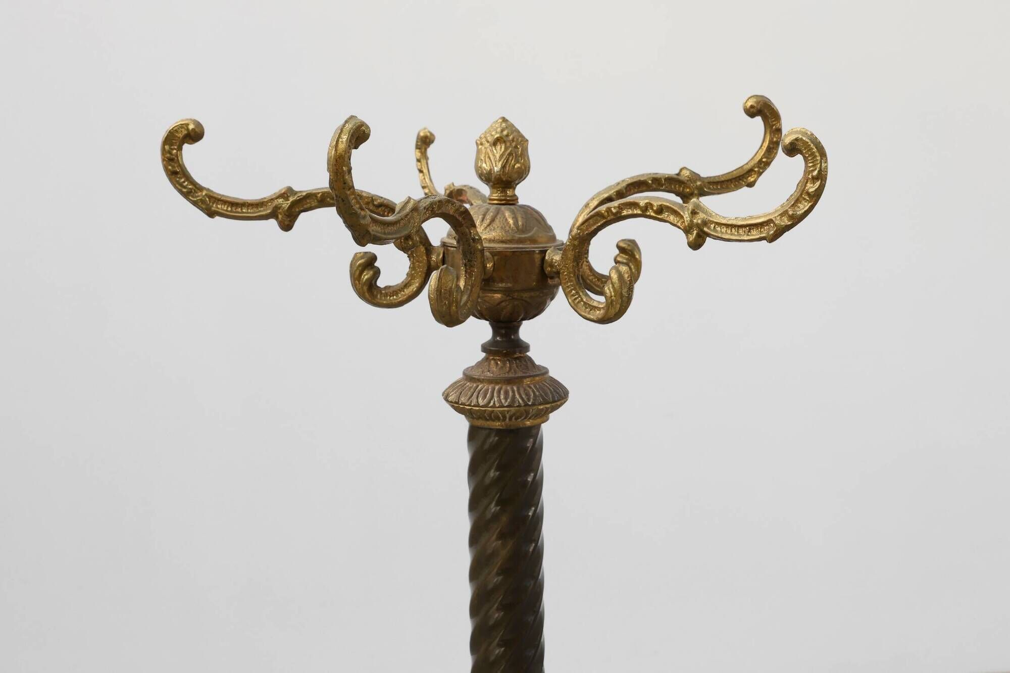 Napoleon III style copper and onyx marble coat stand, France, early 20th ce
