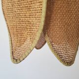 Vintage raffia flower pendant lamp