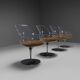 Set of four Champagne chairs by Estelle & Erwine Laverne, France 1956