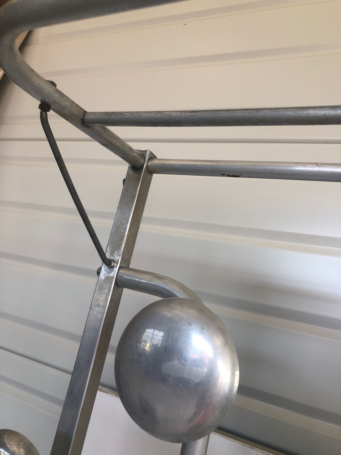 Vintage aluminum coat rack
