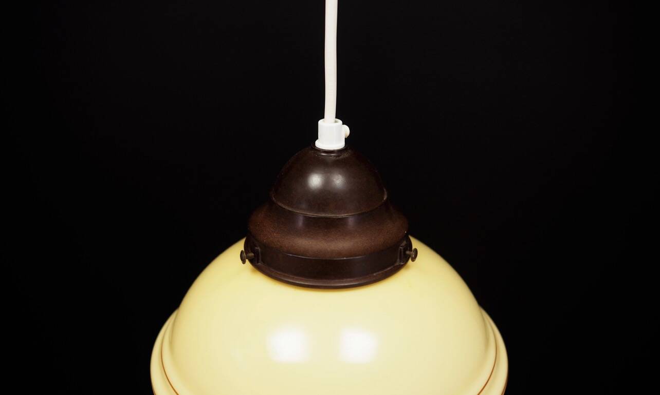 Glass pendant lamp, Danish design, 1970s, production: Denmark