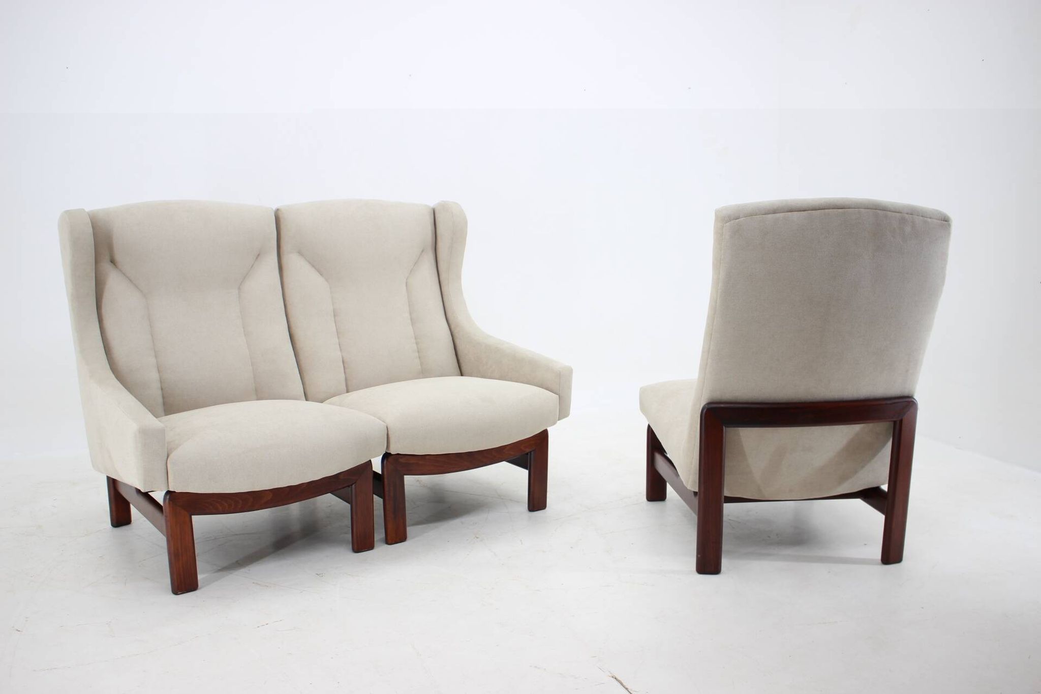 1970s modular three seater sofa by ton, czechoslovakia