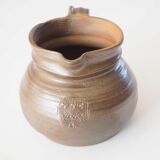 Small pitcher with coat of arms signed Brantome