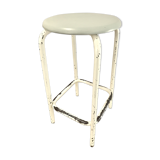 Vintage mint and white stool