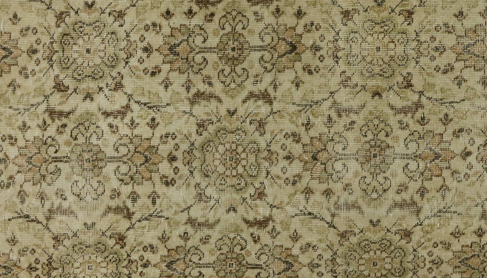 One-of-a-kind turkish handwoven vintage rug - rustic vintage charm 284x 161