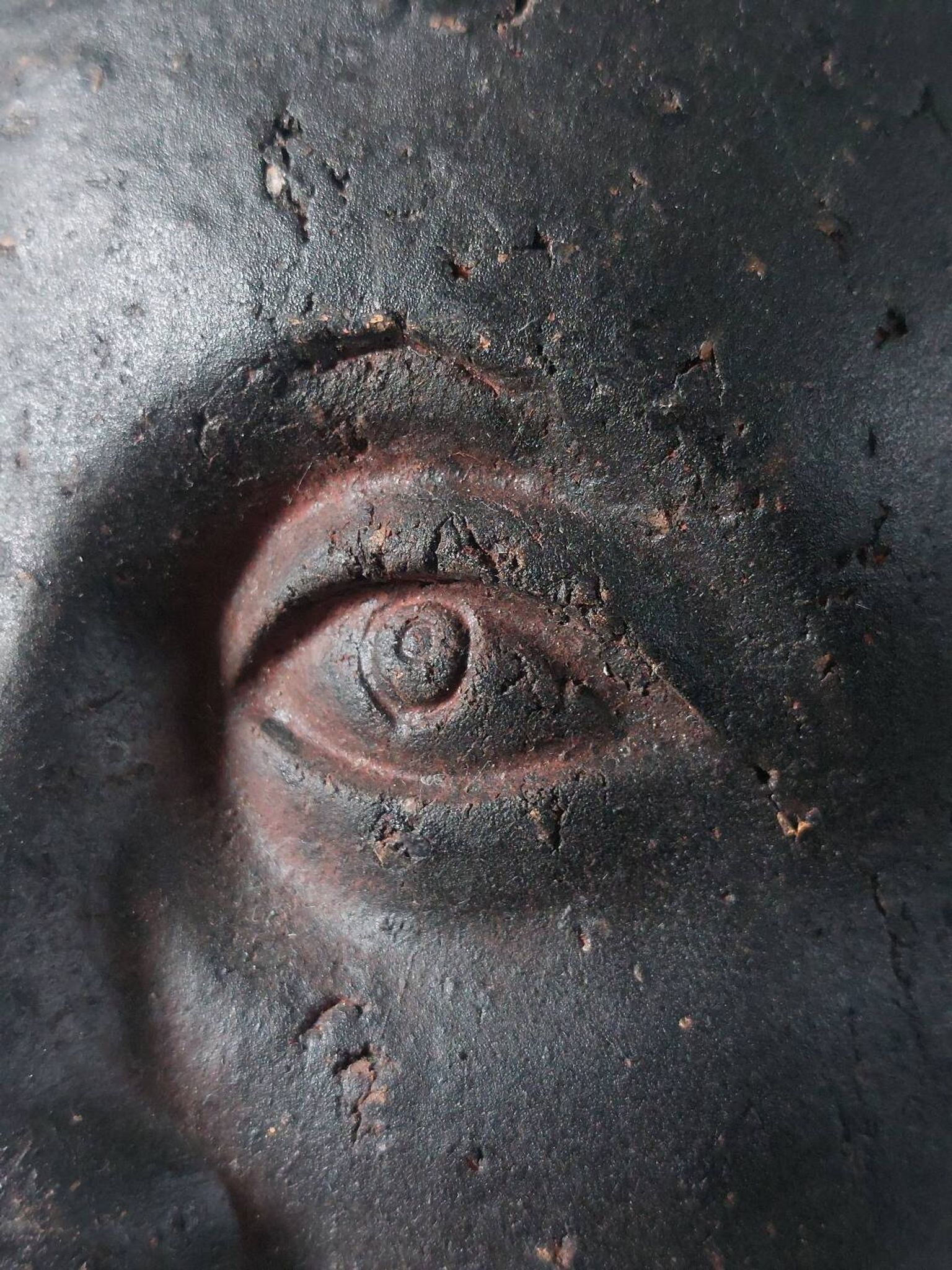 Rare buste en céramique de portrait Wunderkammer