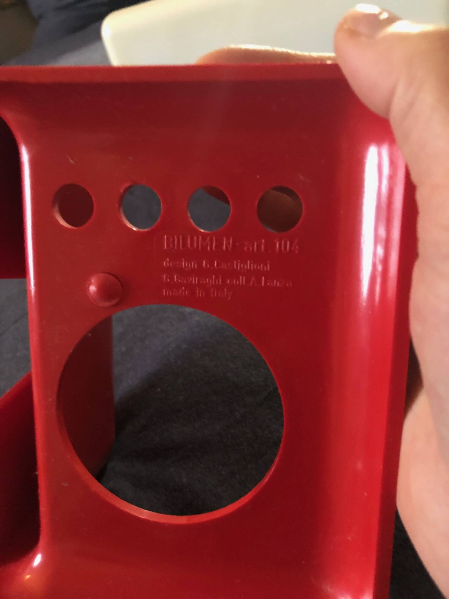 Bathroom accessory set, BILUMEN, G. Castiglioni, ABS, 1970s