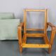 1960s Kozelka and Kropacek Restored Pair of Oak Armchairs, Rare Model