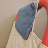 Vintage Swedish steel tubular lounge chair 1980