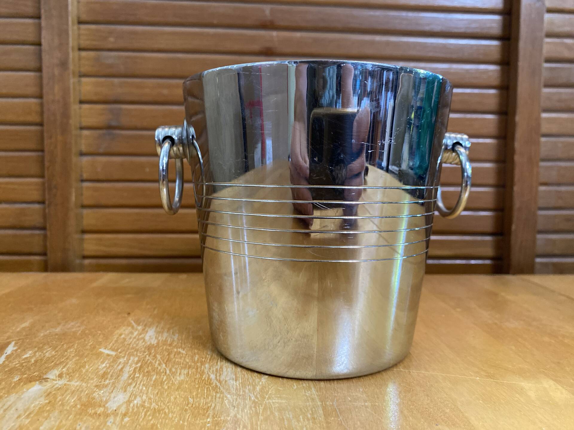 Old ice bucket cooler rémy letang stainless steel made in france #e1