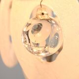 Lustre vintage en verre de murano par vistosi avec 27 disques / italie des années 60 / design italien de l'ère spatiale