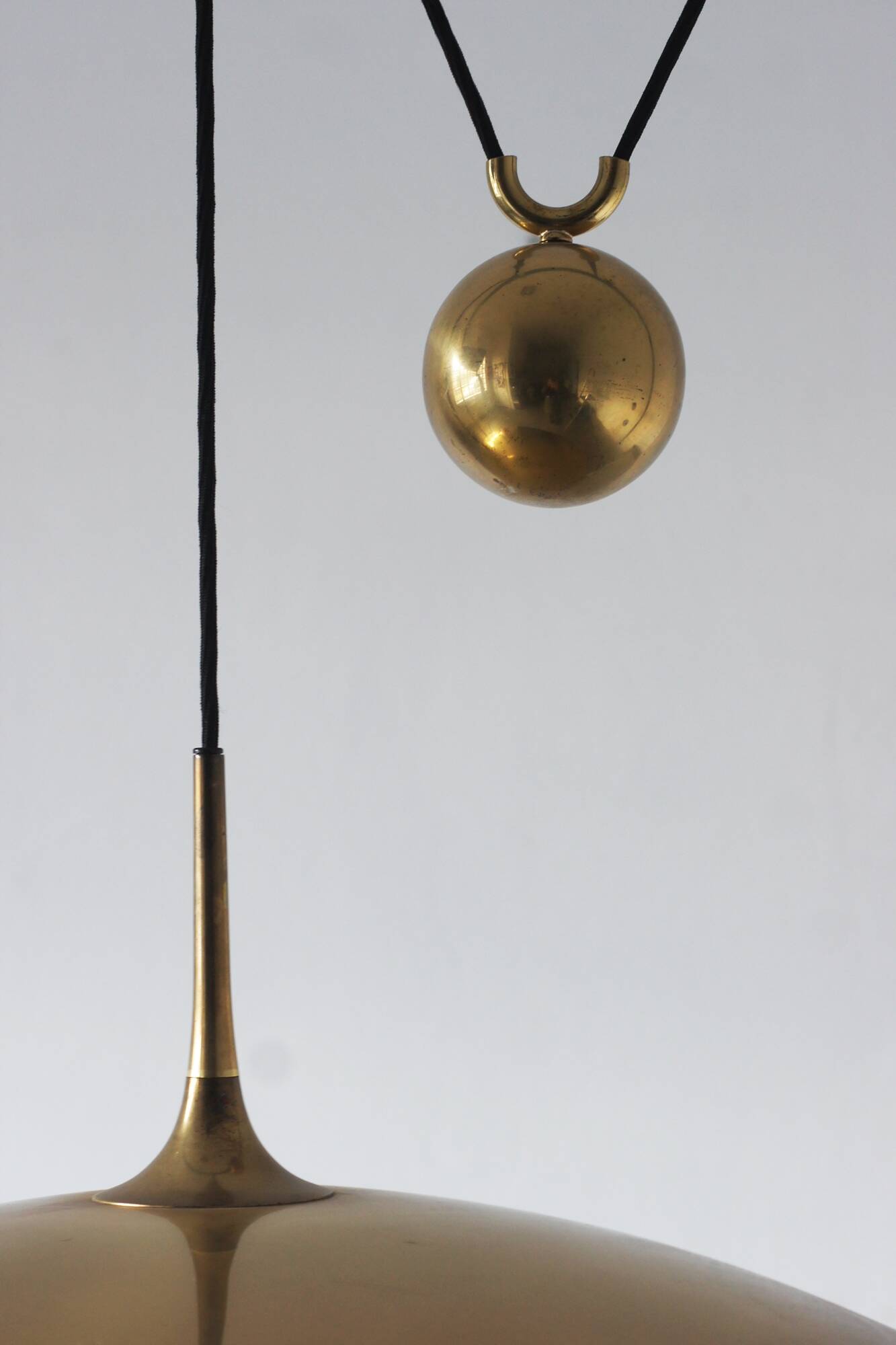 Brass Counterbalance Pendant Lamp by Florian Schulz