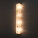 Pair of Art Decò Style Brass and Textured Murano Glass Sconces