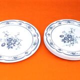 6 assiettes plates / 1 plat de service   décor floral