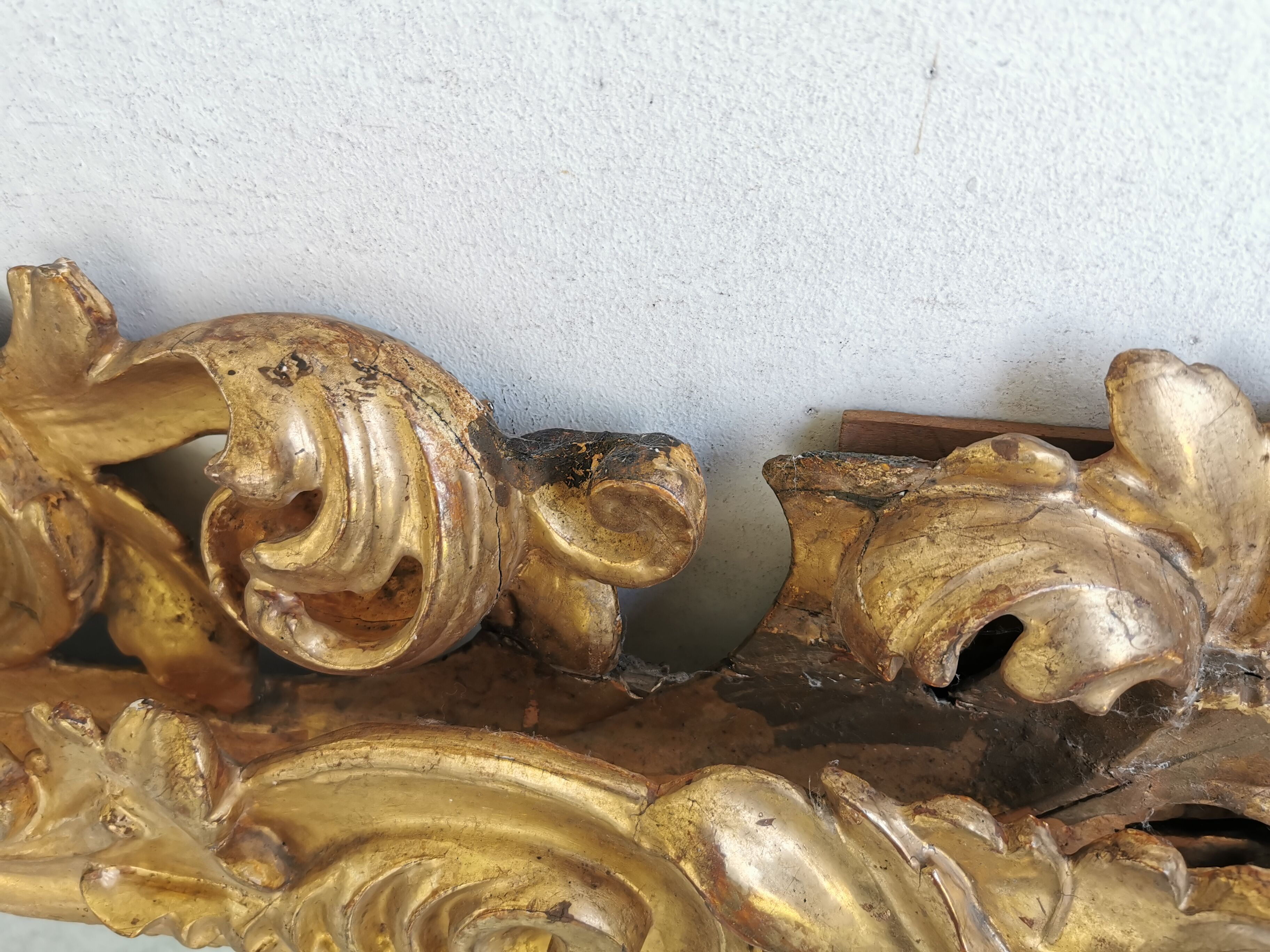 Mirror xixth style louis xv wood stucco dore