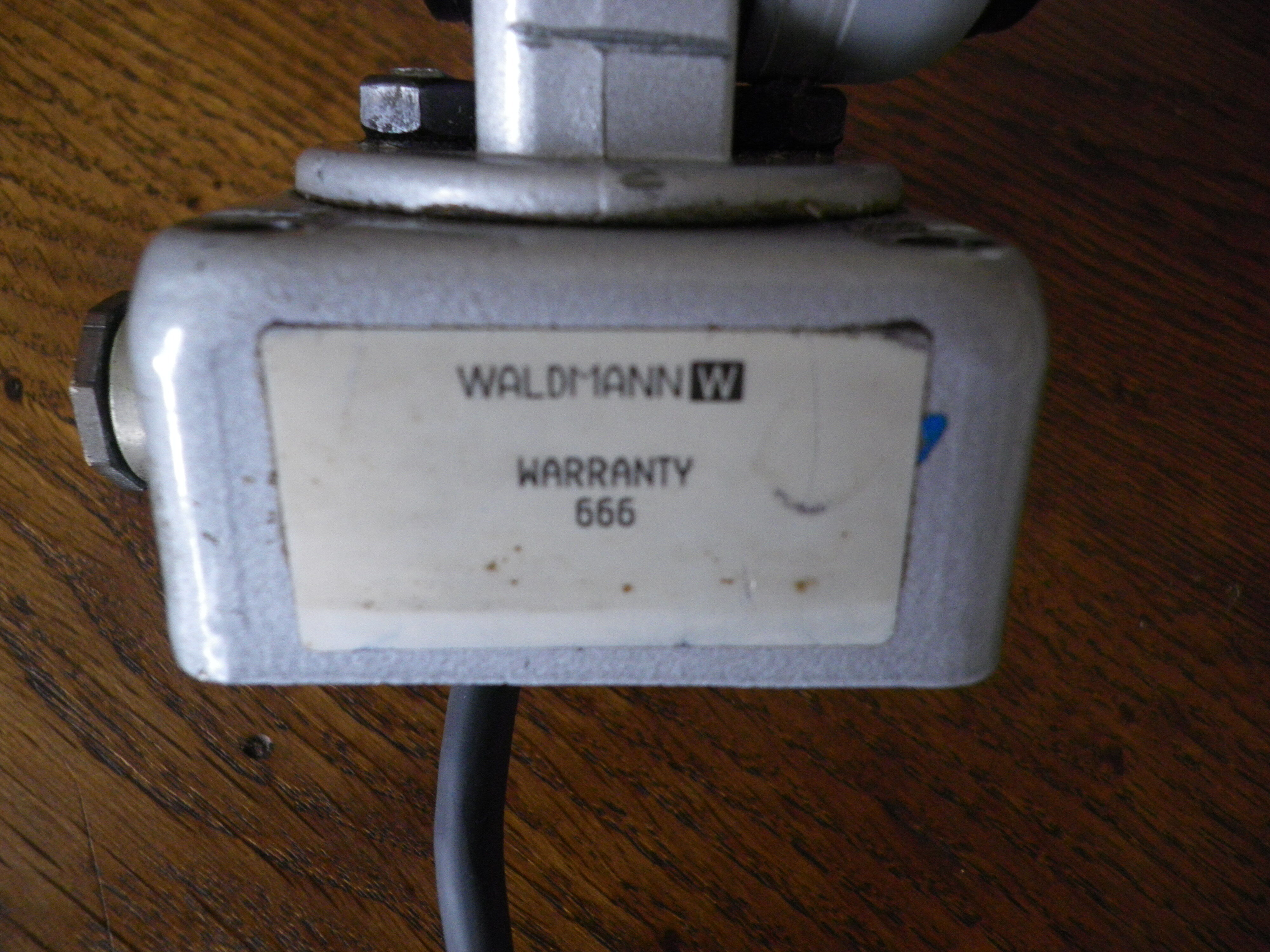 Lamp manufacturer waldmann 1960s