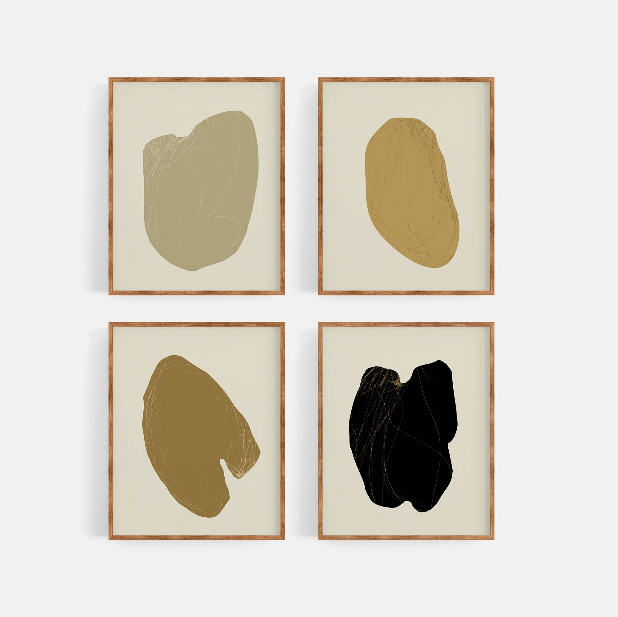 4 impressions giclée abstraites