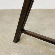Table d’appoint en bois et verre, Italie, années 60, guéridon