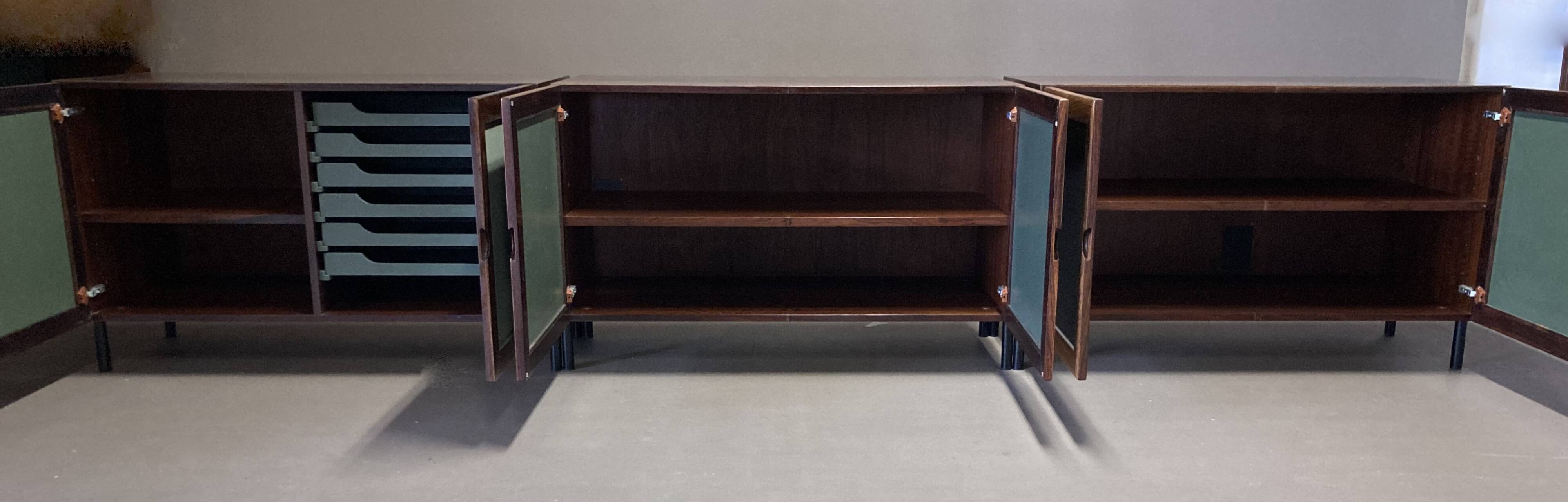 Scandinavian design rosewood chest of drawers 1950.