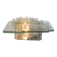 Poliarte ceiling light by Albano Poli in clear Murano glass.