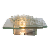 Poliarte ceiling light by Albano Poli in clear Murano glass.