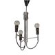 Chrome pendant light, Italian design, 1960s
