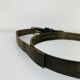 Mirror with handmade leather strapping