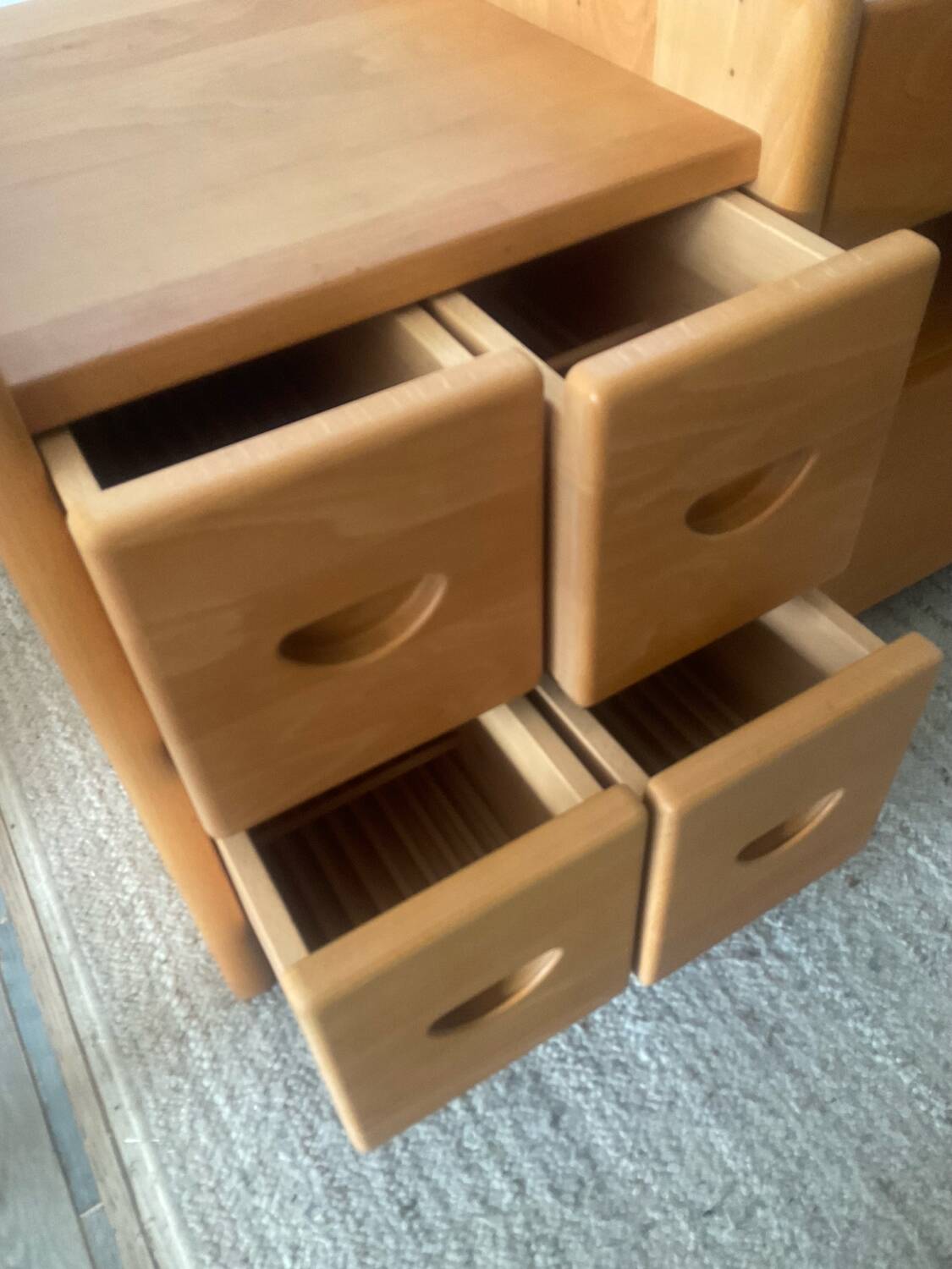 Danish TV cabinet in solid beech from the 70s-80s