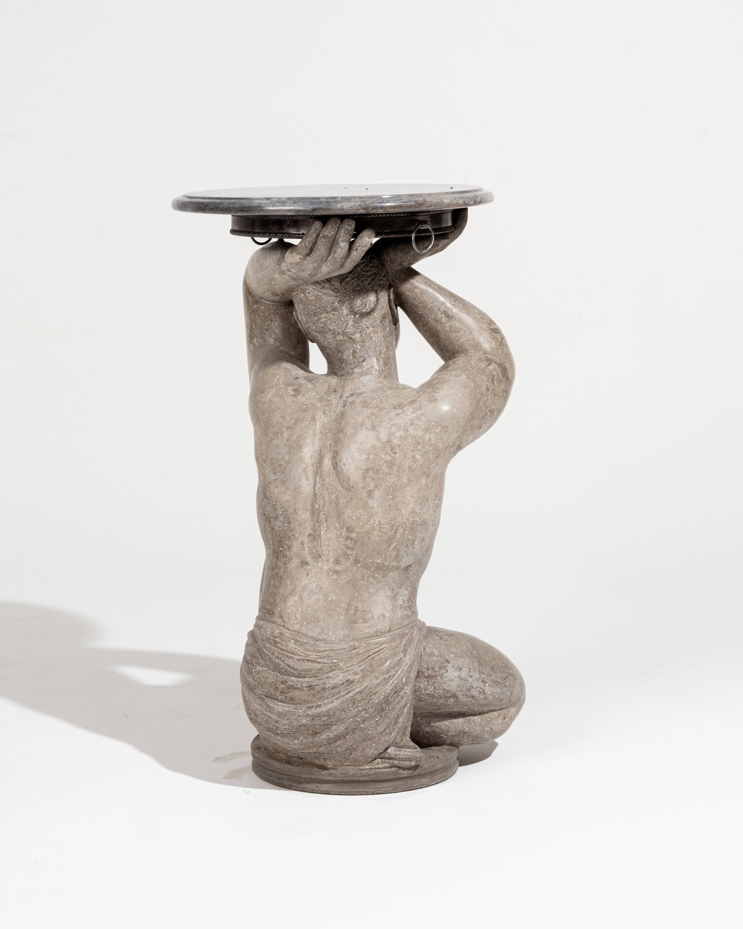 "Kneeling Strength" Pedestal Table
