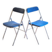 Pair of souvignet folding chairs