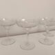 Set of 4 vintage chiseled crystal champagne glasses