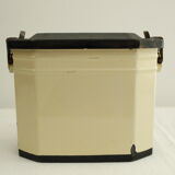 Boîte repas en métal émaillé - beige et noire