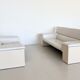 Cini Boeri for Knoll Three Seater Sofa 'Brigadier' in White Leather, 1970s