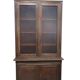 Vintage XL display cabinet in dark wood / wardrobe
