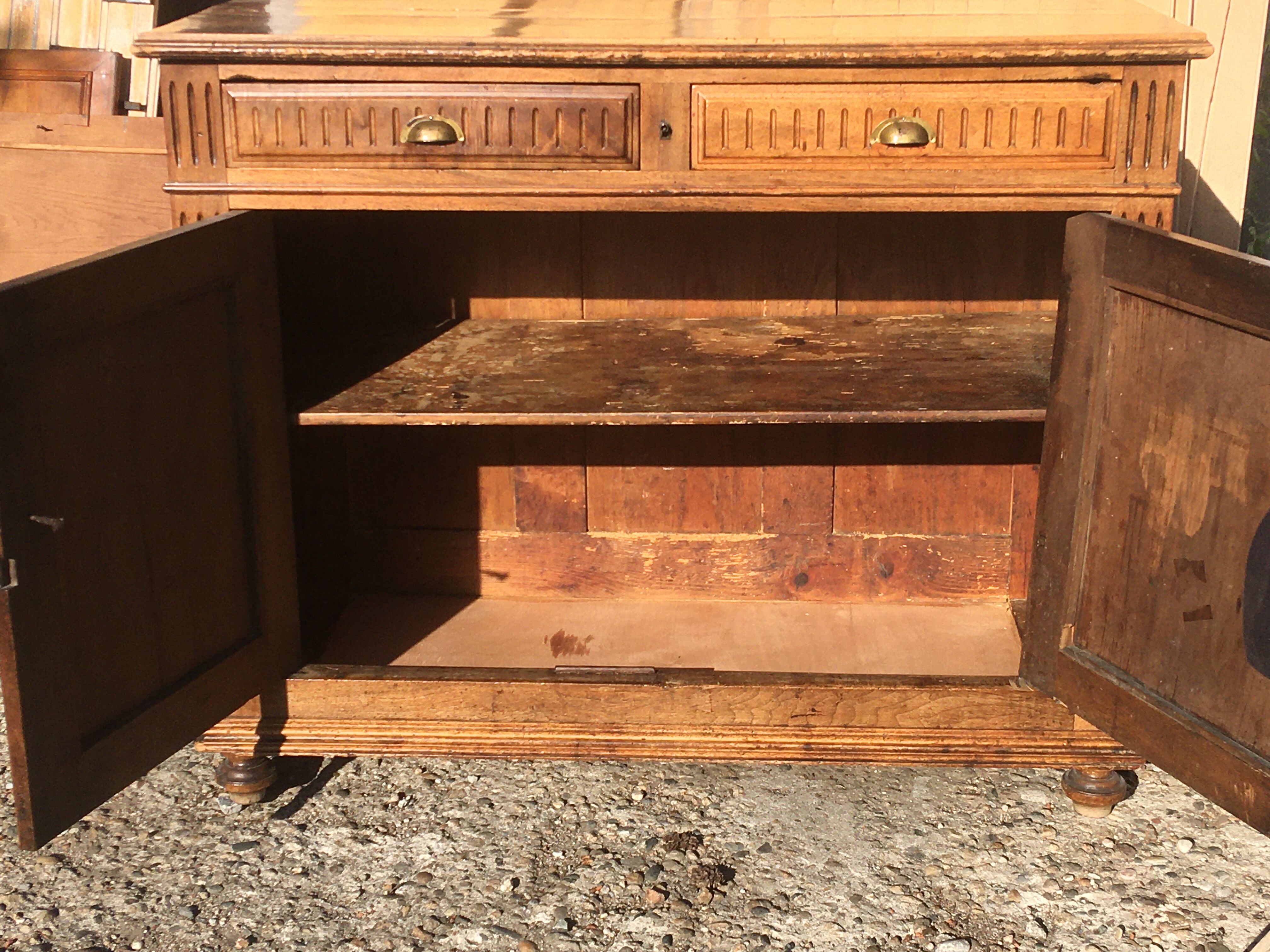 Old parisian buffet in fir