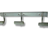 Porte manteau bleu année 60  bois 3 patères