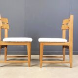Set of 6 brutalist dining chairs, 1970s