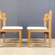 Set of 6 brutalist dining chairs, 1970s