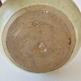 Ceramic flower vase signed GB (diameter 20cm)