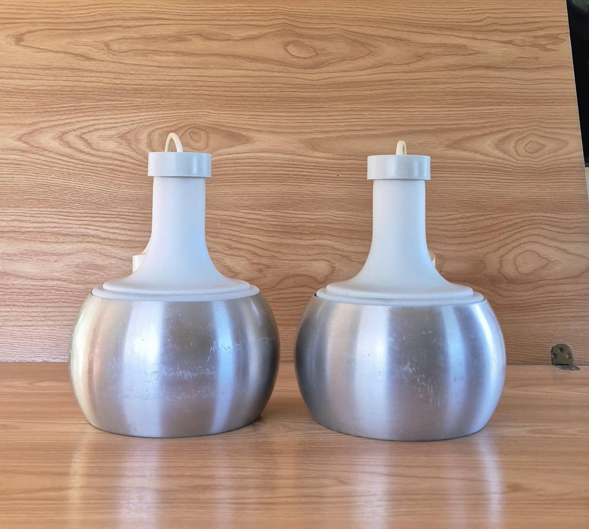 Vintage space-age chandeliers model P118, designer Rolf Krüger for Staff.