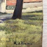 Huile sur panneau vintage