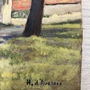Huile sur panneau vintage