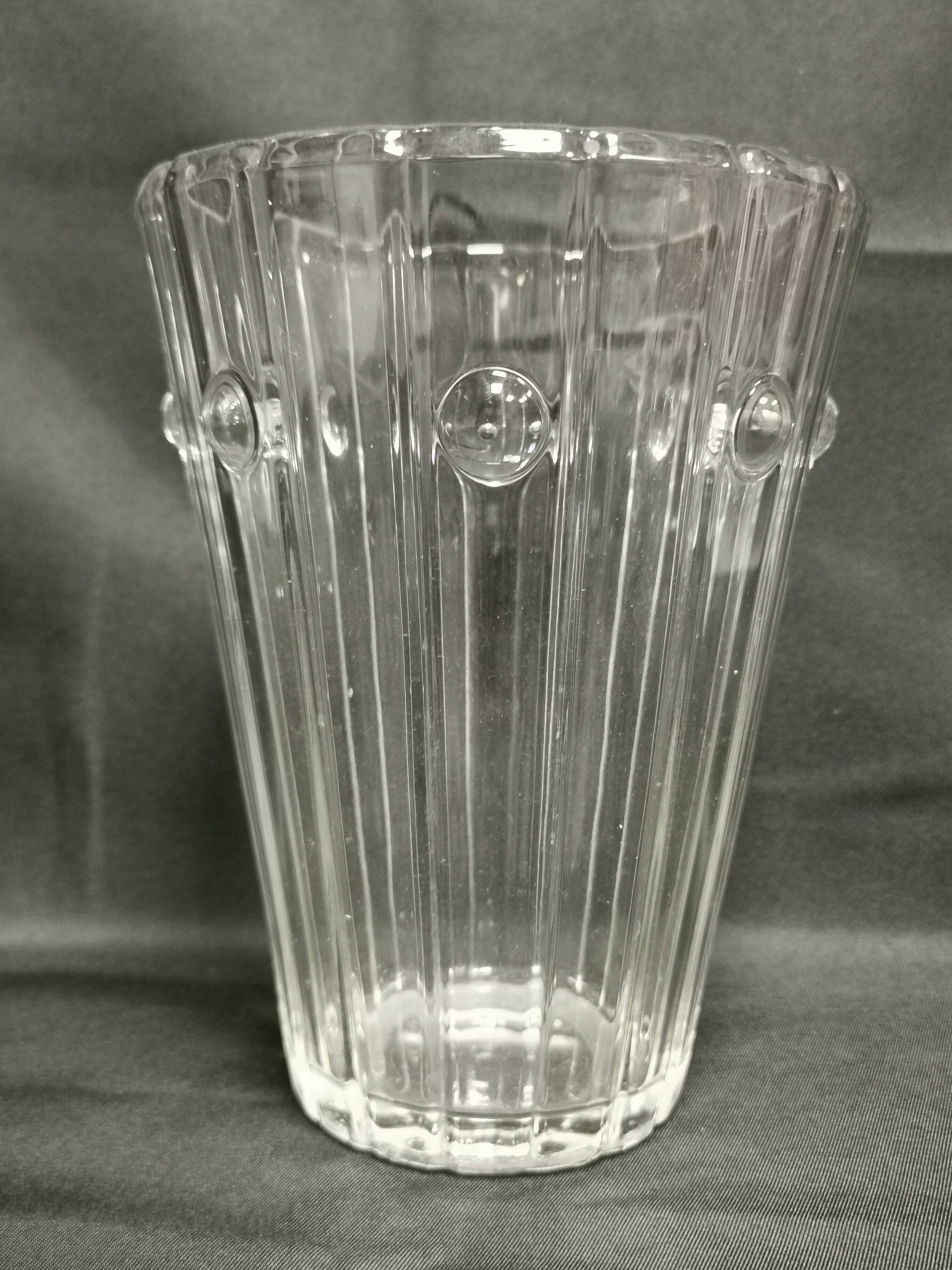 Stylish glass vase, art deco
