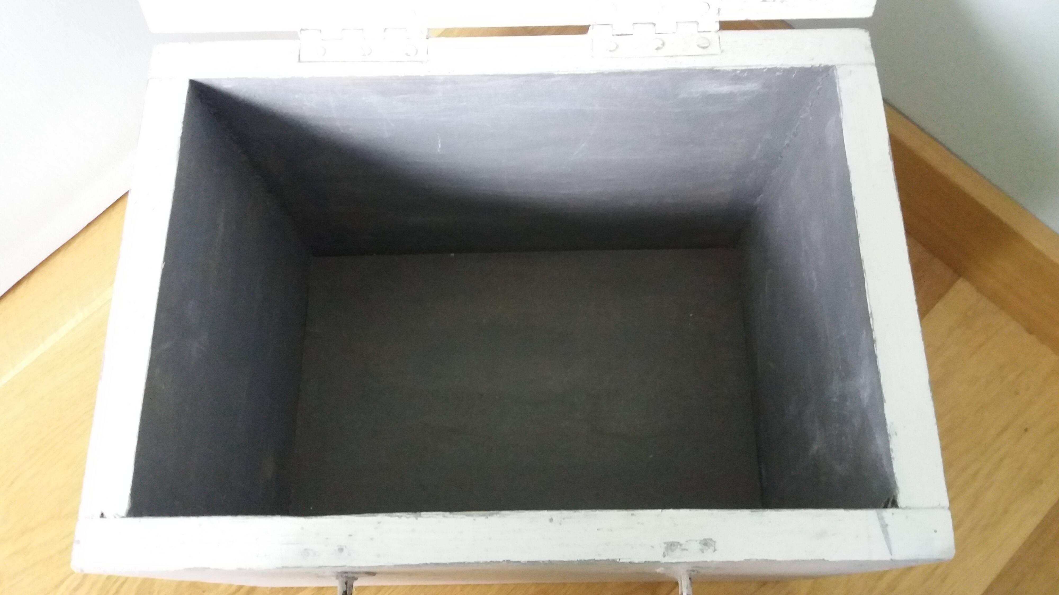 Old ballot box, solid wood chest